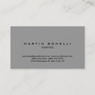 Carte de visite professionnel simple gris clair