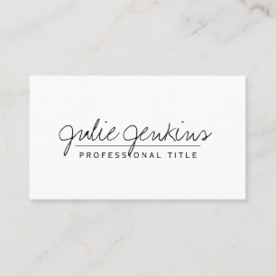 Carte de visite professionnel simple minimaliste