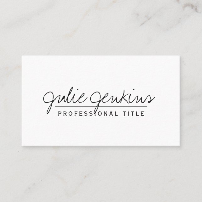 Carte de visite professionnel simple minimaliste (Devant)