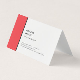 Carte De Visite Professionnel simple minimaliste moderne rouge bla