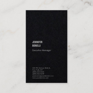 Carte De Visite Professionnel simple minimaliste premium noir tend