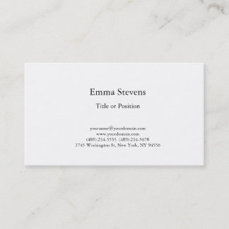 Carte De Visite Professionnel Simple Plat Moderne