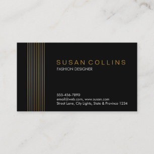 Carte De Visite Professionnel Simple Simple Striped Élégant Modern