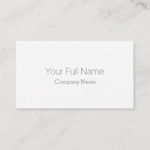 CARTE DE VISITE PROFESSIONNEL SIMPLE TOILE BLANCHE CLASSIQUE