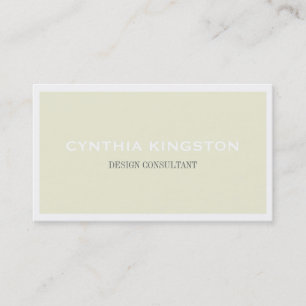 Carte De Visite Professionnel simplement élégant blanc d'ecru de