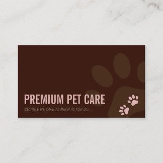 CARTE DE VISITE professionnel soins animal rose pâ