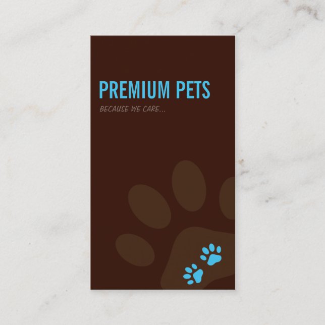 CARTE DE VISITE professionnel soins pour animaux d (Devant)