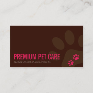 CARTE DE VISITE professionnel soins pour animaux d