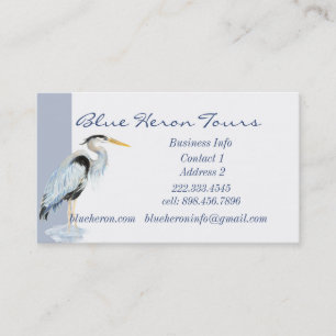 Carte De Visite Professionnel sur mesure Great Blue Heron Bird voi