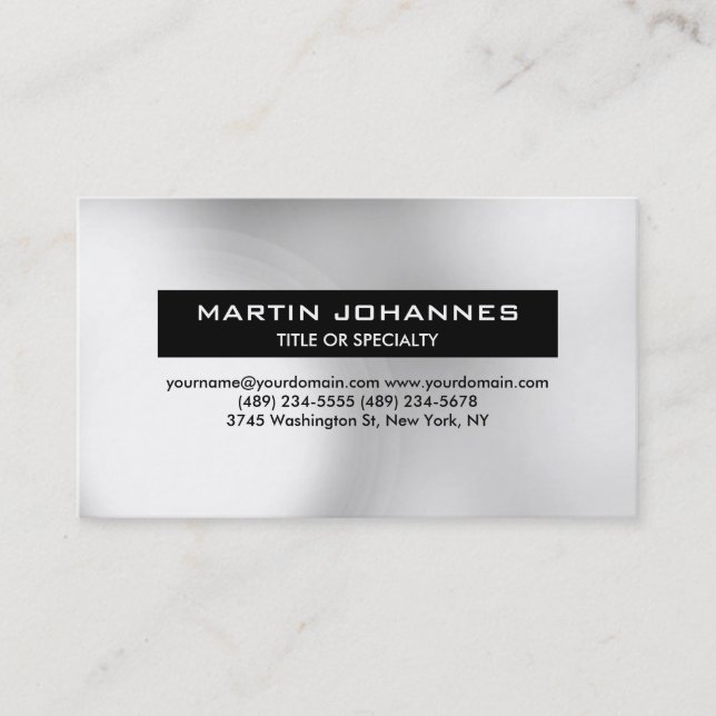 Carte de visite professionnel tendance Plain (Devant)
