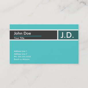 Carte De Visite professionnel turquoise :