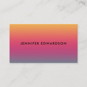 Carte De Visite Professionnel turquoise magenta jaune de gradient
