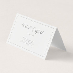 Carte De Visite Professionnel Unique Classique Noir Blanc