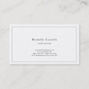 Carte De Visite Professionnel Unique Classique Noir Blanc