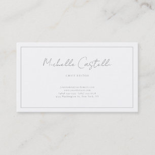 Carte De Visite Professionnel Unique Classique Noir Blanc