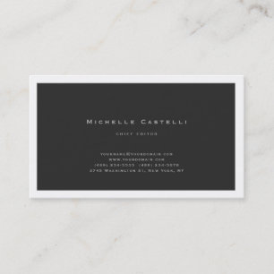 Carte De Visite Professionnel Unique Classique Noir Blanc
