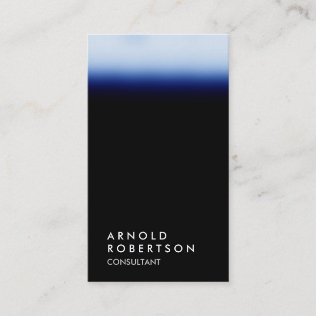Carte de visite professionnel unique noir vertical (Devant)