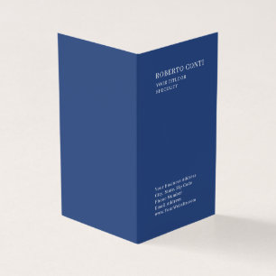 Carte De Visite Professionnel Unique Simple Minimaliste Bleu