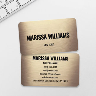 Carte de visite professionnel White Gold Minimalis