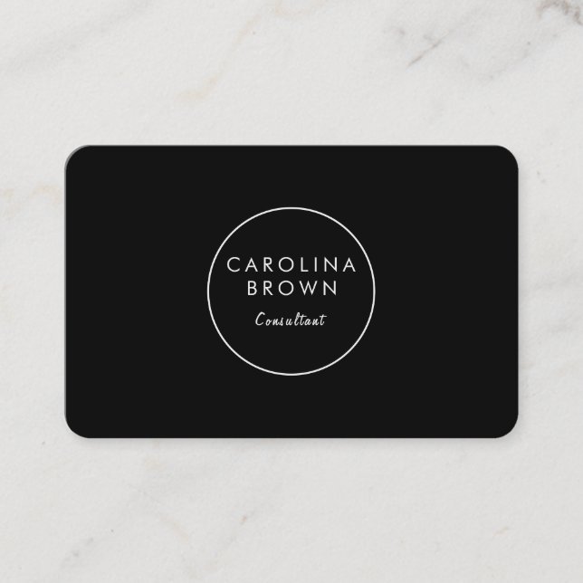 Carte de visite professionnelle adorable noire (Devant)