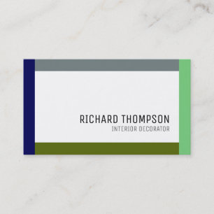 Carte de visite professionnelle avec bordure color