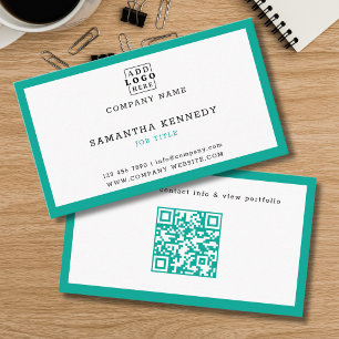 Carte de visite professionnelle avec code QR et bo