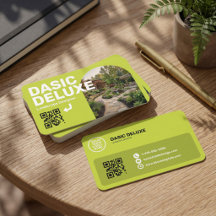 Carte de visite professionnelle avec logo et code
