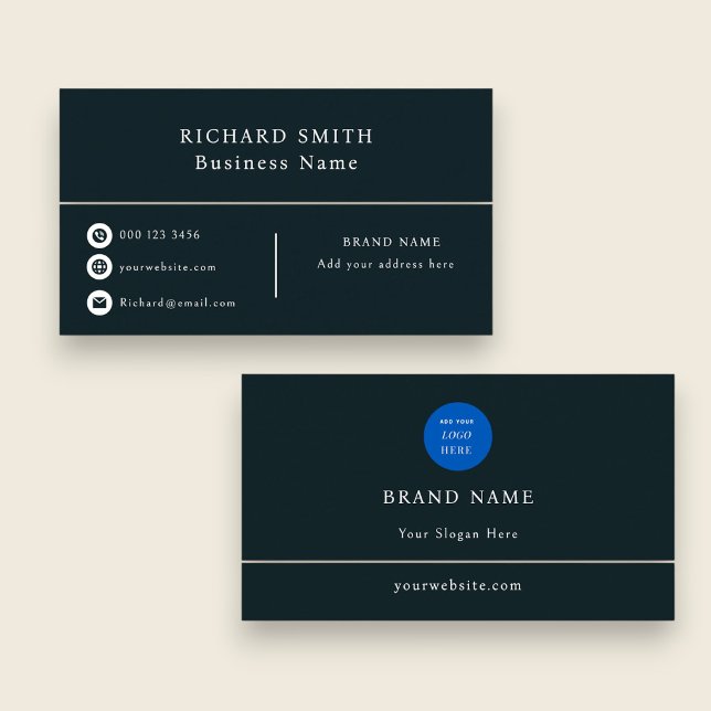 Carte de visite professionnelle avec logo minimali (Créateur téléchargé)