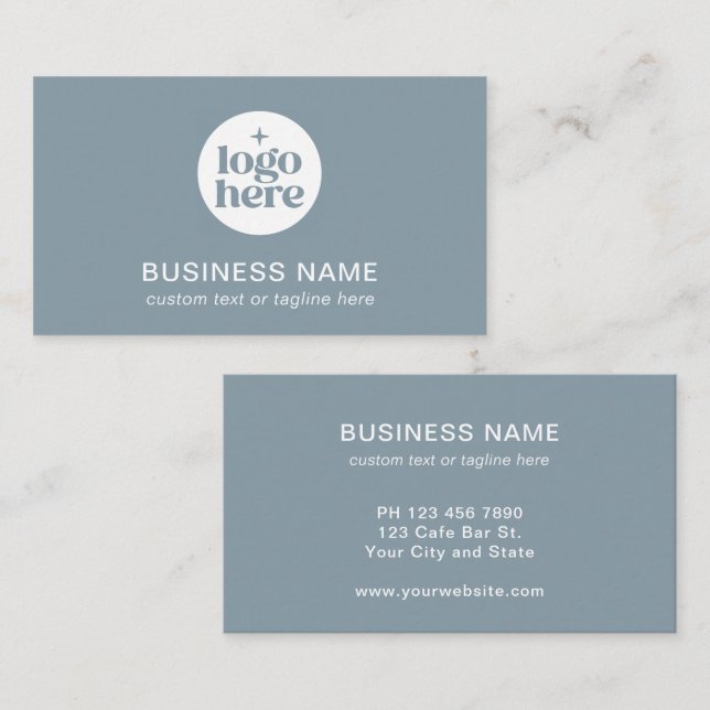 Carte de visite professionnelle avec logo moderne  (Devant / Derrière)