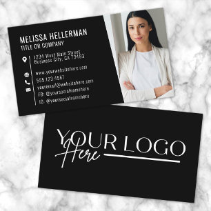 Carte de visite professionnelle avec logo photo mo