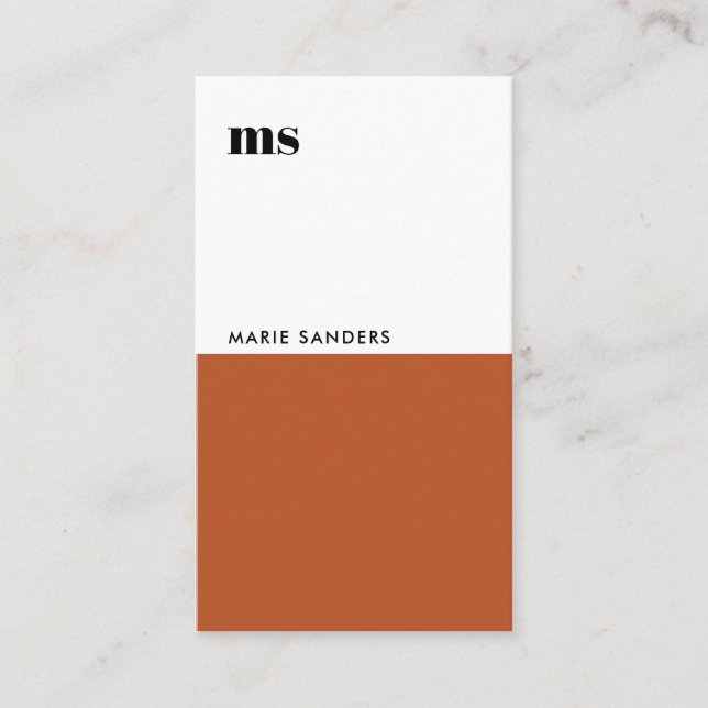 Carte de visite professionnelle avec monogramme en (Devant)