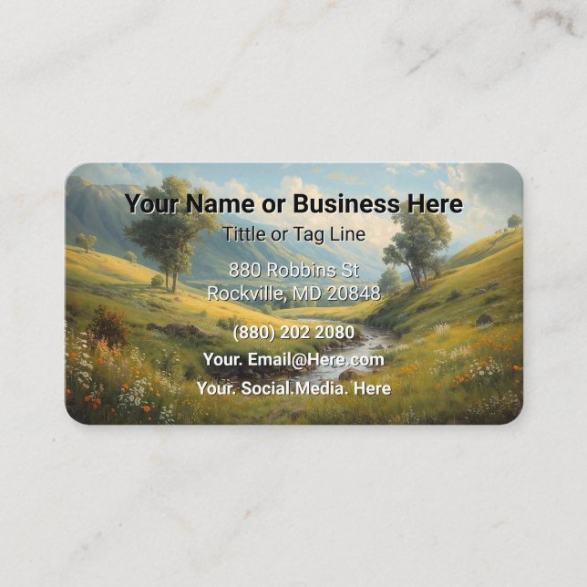 Carte de visite professionnelle avec palmiers et p (Devant)