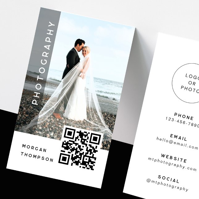 Carte de visite professionnelle avec QR code moder (Créateur téléchargé)