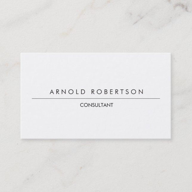 Carte de visite professionnelle blanche moderne (Devant)