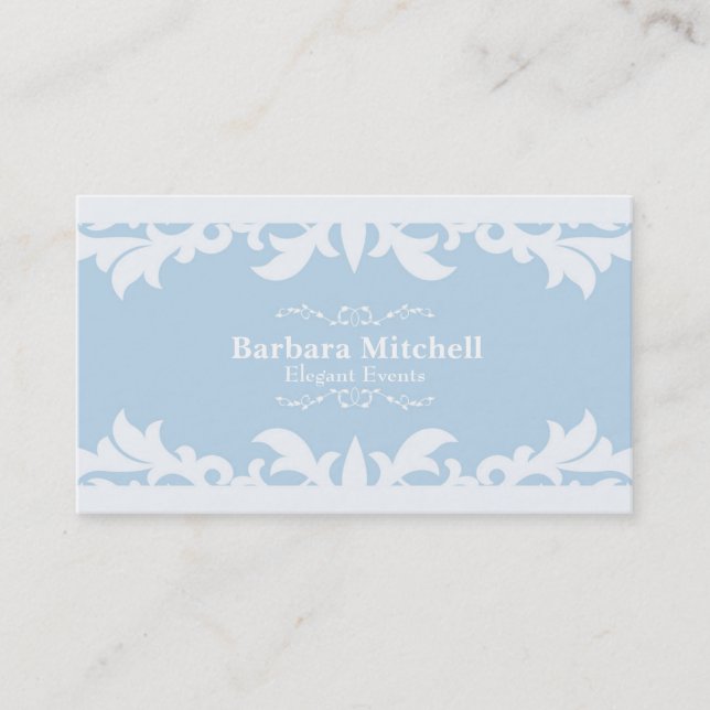 Carte de visite professionnelle Blue Chic d'Elegan (Devant)