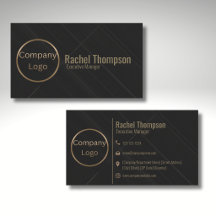 Carte de visite professionnelle Charbon foncé