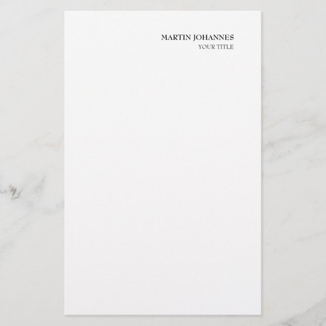 Carte de visite professionnelle chic blanche pour  (Devant)