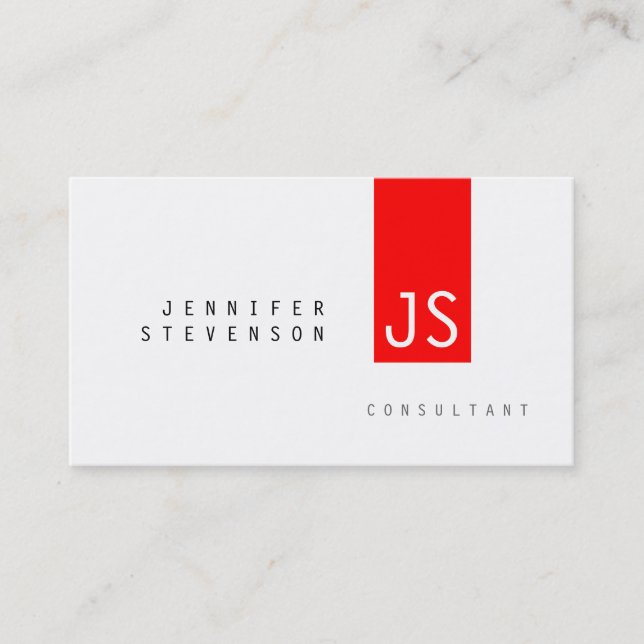 Carte de visite professionnelle chic et propre ave (Devant)