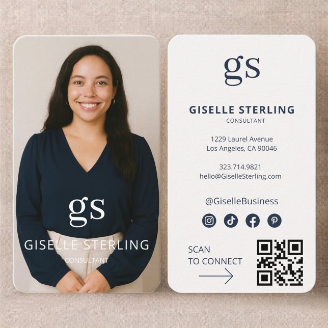 Carte de visite professionnelle consultant avec co (Créateur téléchargé)