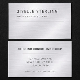 Carte de visite professionnelle Consultant Silver 