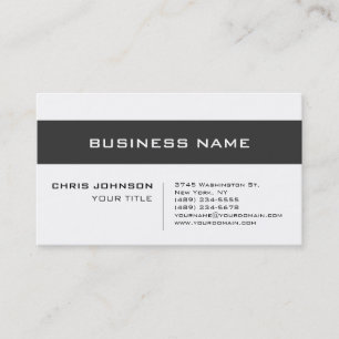 Carte de visite professionnelle contemporaine gris