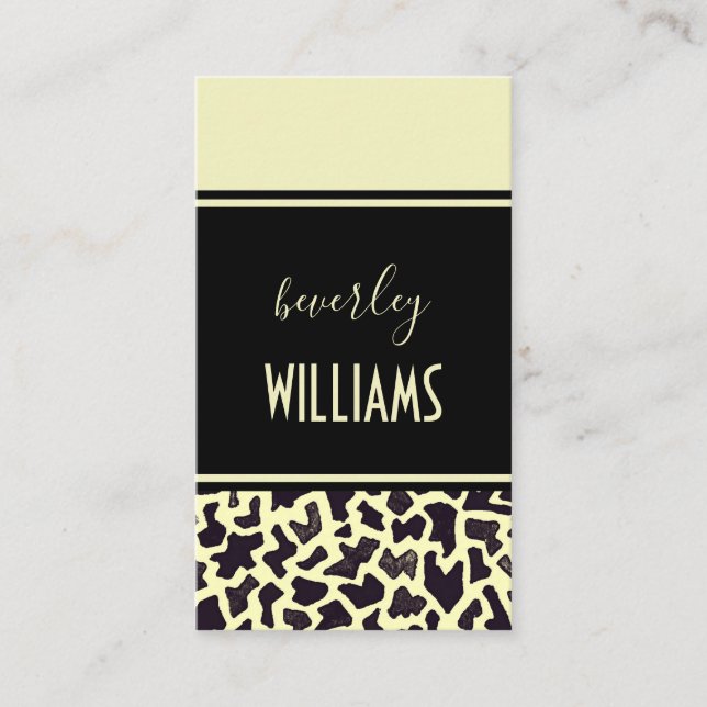 Carte de visite professionnelle Cream Leopard (Devant)