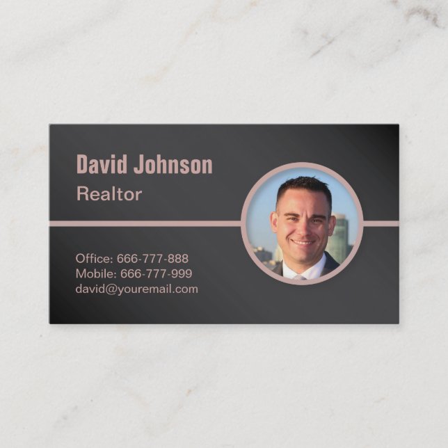 Carte de visite professionnelle d'agent immobilier (Devant)