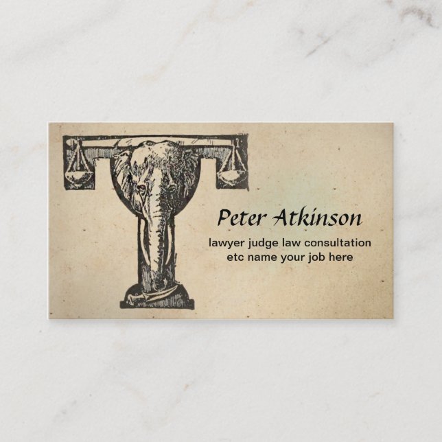 carte de visite professionnelle d'avocat (Devant)