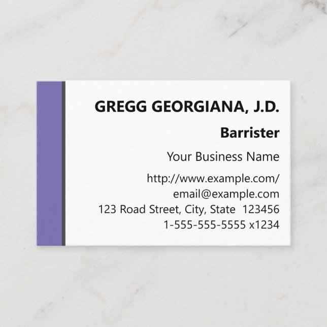 Carte de visite professionnelle de base (Devant)