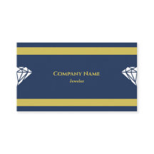 Carte de visite professionnelle de bijoutier bleu 