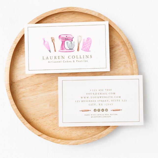 Carte de visite professionnelle de boulangerie aqu (Créateur téléchargé)