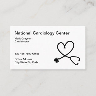 Carte de visite professionnelle de cardiologue en