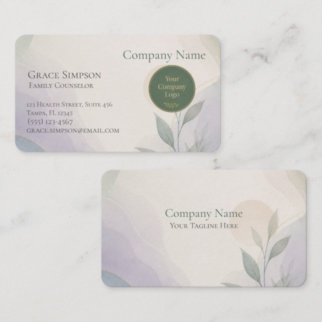 Carte de visite professionnelle de conseiller en s (Devant / Derrière)