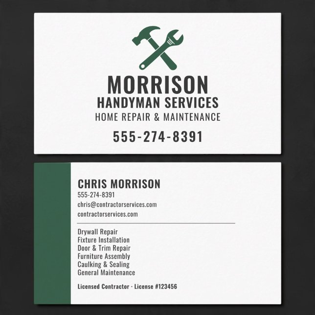 Carte de visite professionnelle de construction po (Créateur téléchargé)